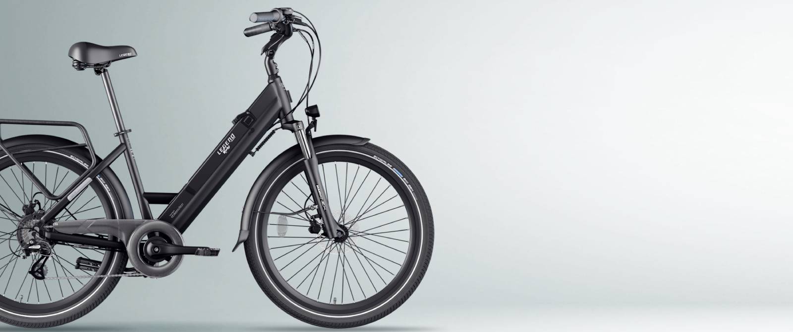 Black Legend Milano urban e-bike with step-through frame
